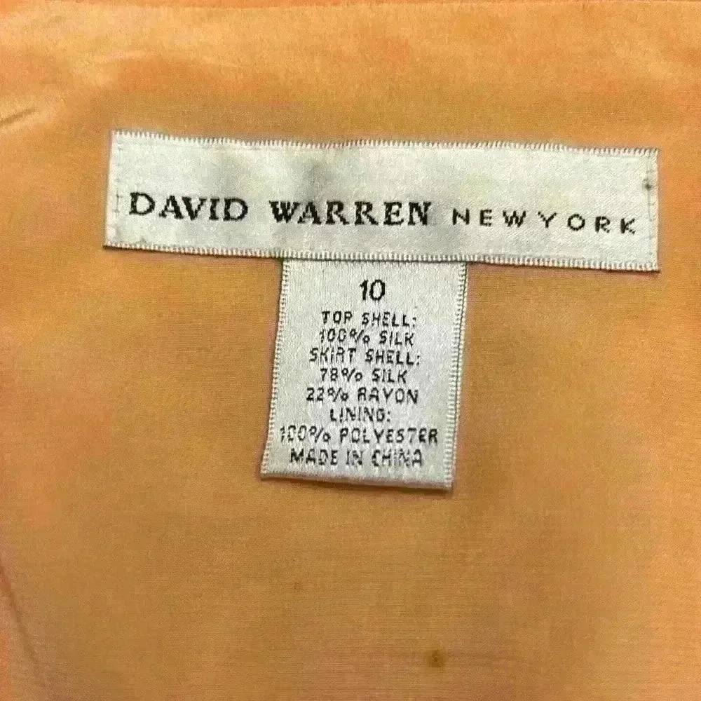 100% Silk Women'sDavid Warren New York Suit Jacket size 10-GUC - Picture 3 of 10